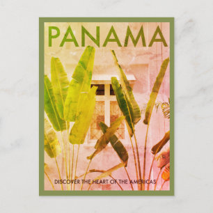 Vintage Tropical Panama Travel Postcard