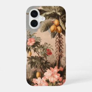 Vintage Tropical Paradise with Palm Trees iPhone 16 Case
