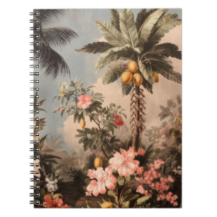 Vintage Tropical Paradise with Palm Trees Notebook
