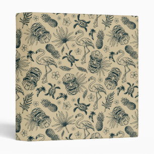 Vintage Tropical Pattern Binder