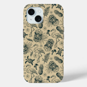 Vintage Tropical Pattern iPhone 15 Case