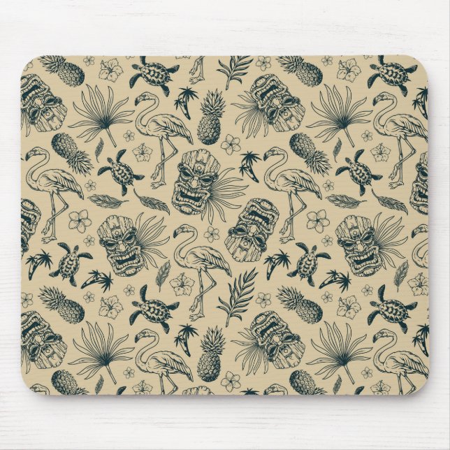 Vintage Tropical Pattern Mouse Pad (Front)