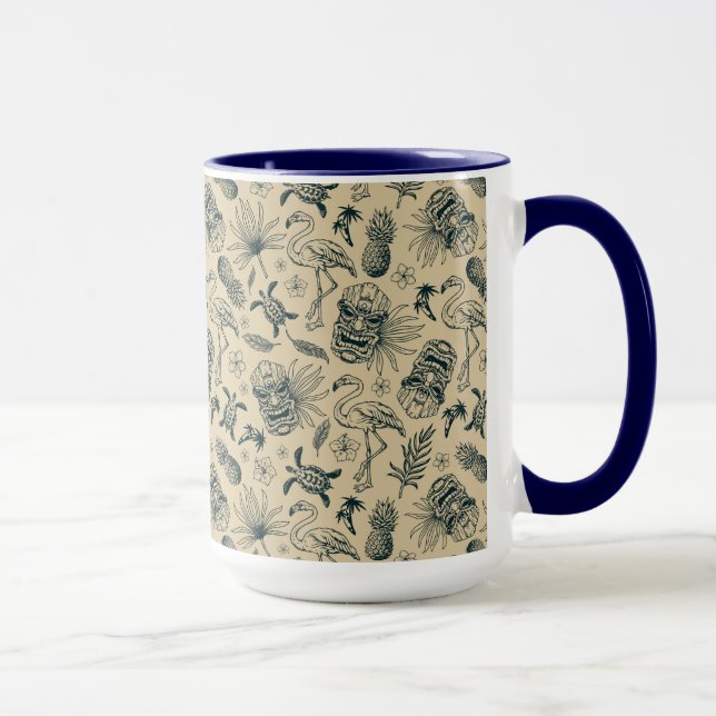 Vintage Tropical Pattern Mug (Right)