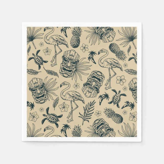 Vintage Tropical Pattern Napkin (Front)