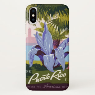 Vintage Tropical Perto Rico travel iPhone case