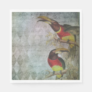 Vintage Tropical Toucan Napkin