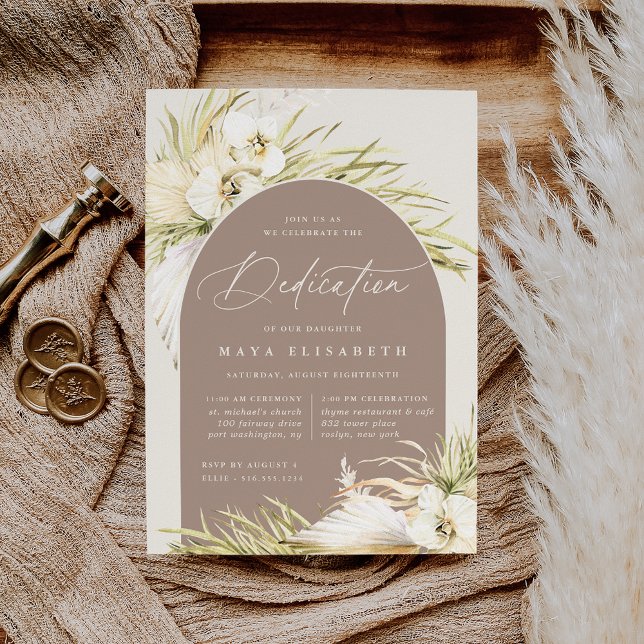 Vintage Tropics Baby Dedication Invitation (Creator Uploaded)