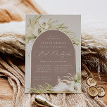 Vintage Tropics Bat Mitzvah<br><div class="desc">Tropical chic bat mitzvah invitations in an alluring neutral color palette feature a rose gold foil arch bearing your ceremony and celebration or party details,  accented with pale green watercolor palm fronds,  beachy island foliage,  white orchids,  boho dried botanicals and pampas grass.</div>