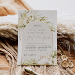 Vintage Tropics | Bat Mitzvah<br><div class="desc">Tropical chic bat mitzvah invitations in an alluring neutral colour palette feature a rose gold foil arch bearing your ceremony and celebration or party details, accented with pale green watercolor palm fronds, beachy island foliage, white orchids, boho dried botanicals and pampas grass.</div>
