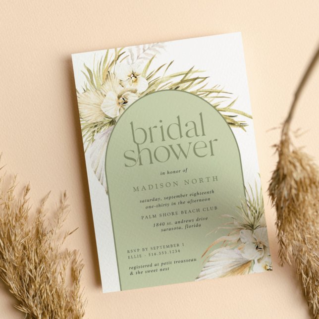Vintage Tropics Bridal Shower Invitation (Creator Uploaded)