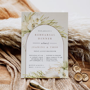Vintage Tropics Ceremony Rehearsal Dinner Invitation