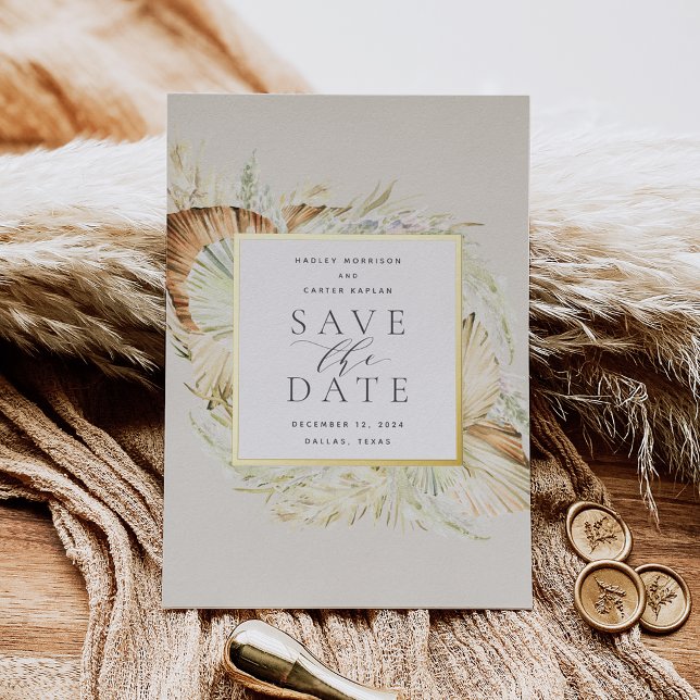 Vintage Tropics Foil Save the Date Card (Creator Uploaded)