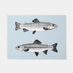 Vintage Trout - Freshwater Fishing Doormat