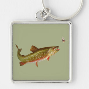 Vintage trout keychain