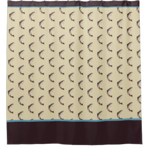 Vintage trout watercolor fish pattern