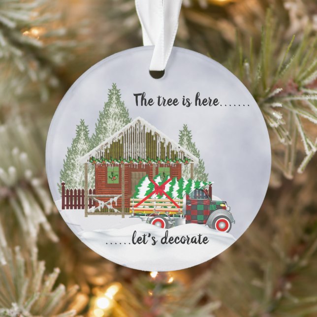 Vintage Truck and Christmas Tree Ornament (Tree)