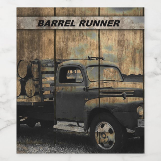 Vintage Truck Antique Truck Old Truck Wine Label (Single Label)