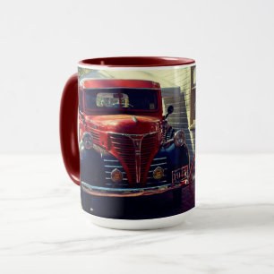 Vintage Truck at Rustic Gas Station  Mug