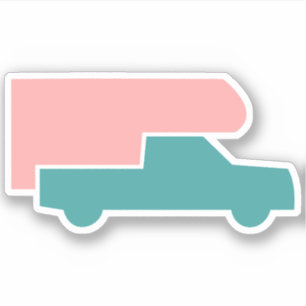 Vintage Truck Camper - Fun Colors
