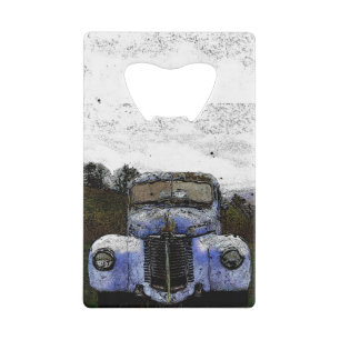 Vintage Truck Credit Card Bottle Opener