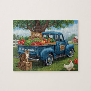 Vintage Truck Farm Produce Art Jigsaw Puzzle