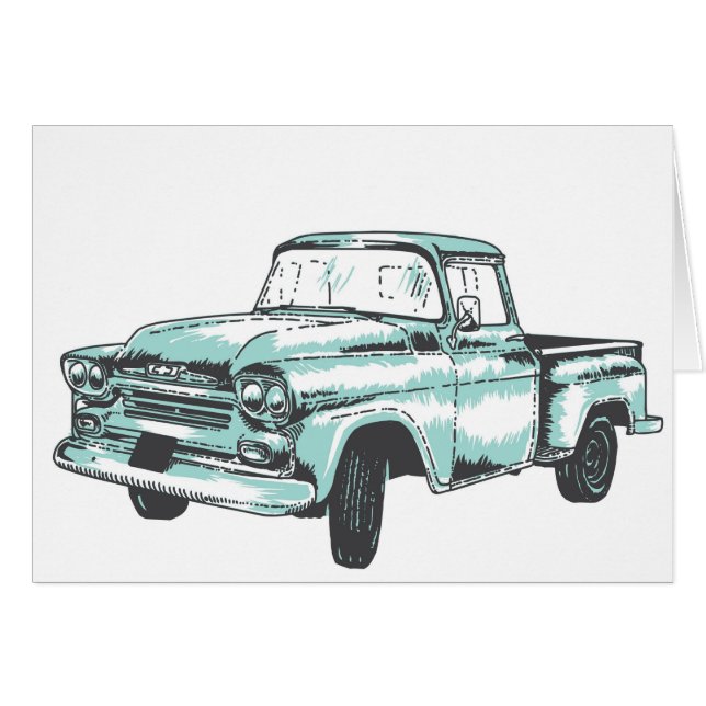 Vintage Truck Illustration (Front Horizontal)