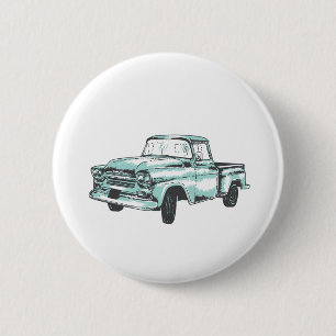 Vintage Truck Illustration 2 Inch Round Button