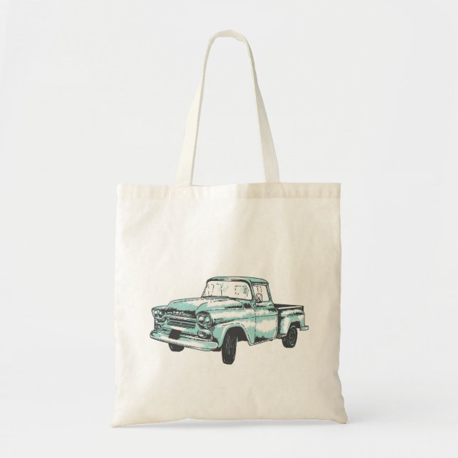 Vintage Truck Illustration Tote Bag (Front)