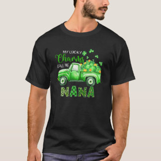 Vintage Truck My Lucky Charms Call Me Nana St Patr T-Shirt