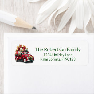 Vintage Truck Presents Green Return Address