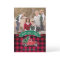 Vintage Truck Red Buffalo Plaid Holiday Photo Card