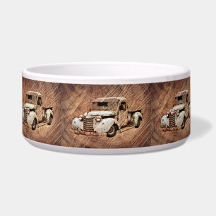 Vintage Truck Rustic Wood