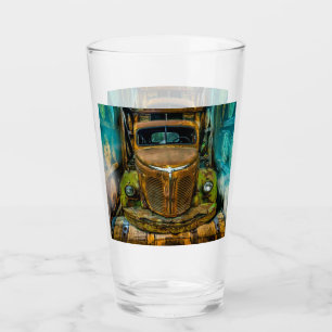 Vintage Truck Whiskey Barrels Glass