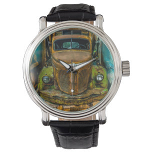 Vintage Truck Whiskey Barrels Watch