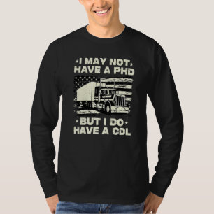 Vintage Trucker For Men CDL Truck Driver Trucker T-Shirt
