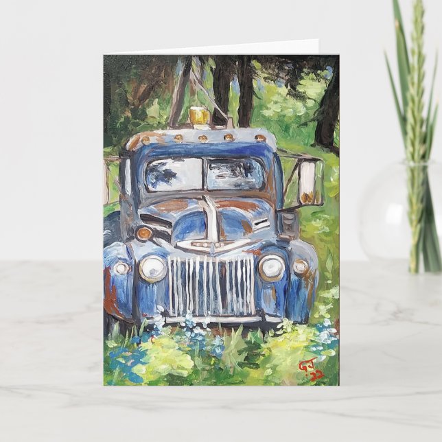Vintage Trucks Holiday Card (Front)