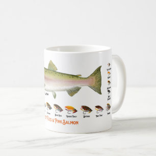 Vintage truite colorée Volée Pêche mouche Mug