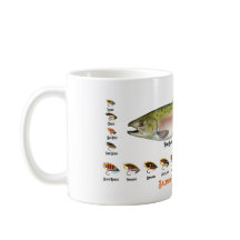 Vintage truite colorée Volée Pêche mouche Mug