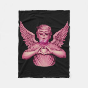 Vintage Trump Valentine Pink Bubble Gum Heart Funn Fleece Blanket