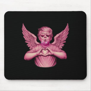 Vintage Trump Valentine Pink Bubble Gum Heart Funn Mouse Pad