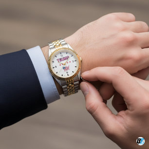 Vintage Trump With Five Star, Flag Minimalist No1 Watch