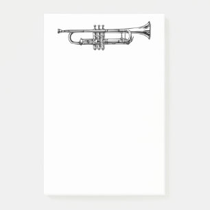 Vintage Trumpet Illustration Post-it Notes