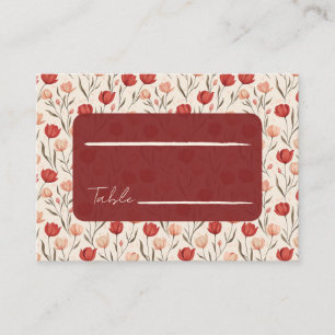 Vintage Tulip Traditional Wedding Place Card