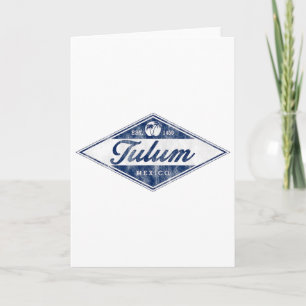 Vintage Tulum Mexico Retro Dge Mens Womens Souveni Card