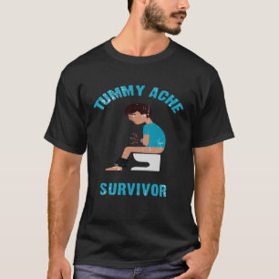Vintage Tummy Ache Survivor Stomachache IBS  Men W T-Shirt