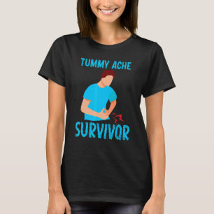 Vintage Tummy Ache Survivor Stomachache IBS Men Wo T-Shirt
