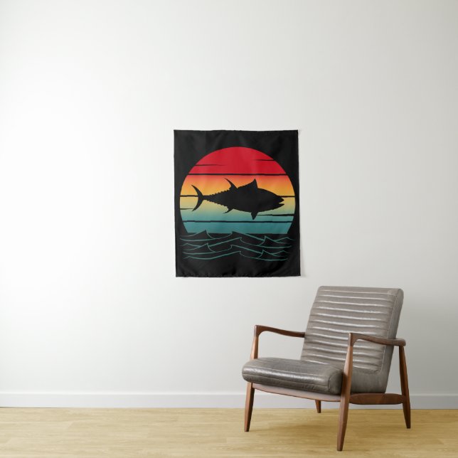 Vintage Tuna Fish Tapestry (In Situ)