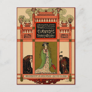 Vintage Turandot Opera Art Nouveau Postcard