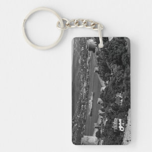 Vintage Turkey Istanbul Bosphorus fortress Canvas Keychain