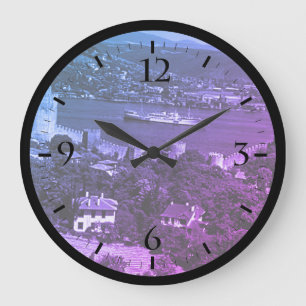 Vintage Turkey Istanbul Bosphorus fortress Large C Clock